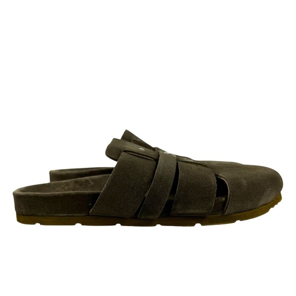 Free People Mule Clogs Sunday Season Khaki Green Slip On Women’s 36 USA 6 - Picture 15 of 16